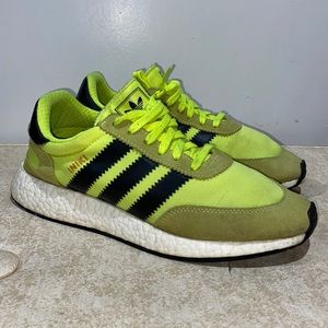 Adidas Iniki UltraBoost Solar Yellow Sneakers Size 9